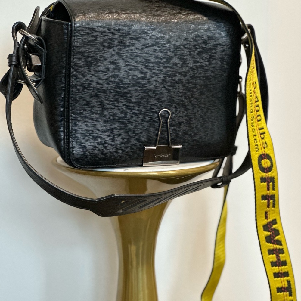 Off-White Black and Yellow Crossbody Bag with Bold Strap